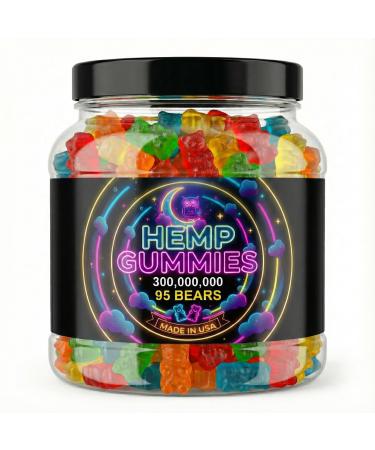 Hemp Gummies For Deep Sleep Peace And Relaxation-Made In USA-95 Gummy Bears