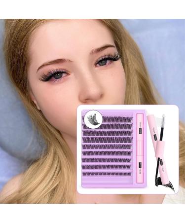 DIY Eyelash Extension Kit with Strong Glue - Wispy Lash Clusters - False Lashes Set C13 - Buy Online on GoSupps.com