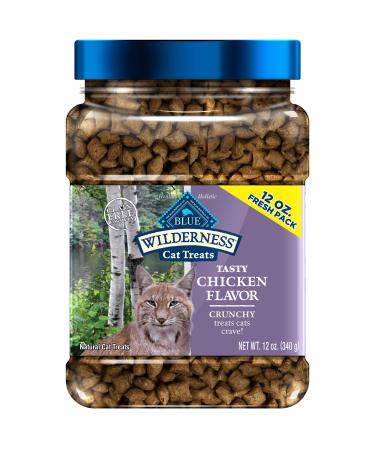 Blue Buffalo Wilderness Grain Free Crunchy Cat Treats Chicken 12 Ounce (Pack of 1)