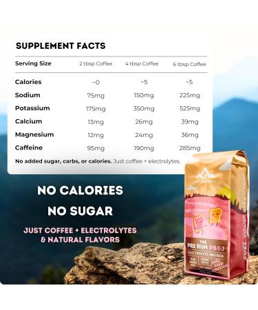 Long Run Coffee Hydrating Coffee with Electrolytes All Natural Energy + Hydration + Recovery for Athletes Stomach Friendly Electrolyte Coffee for Runners (1 lb Peanut Butter & Jelly) PB&J 16 Ounce (Pack of 1) - Buy Online on GoSupps.com