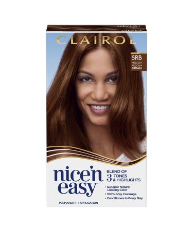Clairol Nice'n Easy Permanent Hair Dye  5RB Medium Reddish Brown Hair Color  Pack of 1 5RB Medium Reddish Brown 6.26 Fl Oz (Pack of 1)