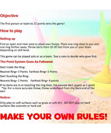 Island Genius Glow in The Dark Lawn Darts Game - Fun Outdoor Yard Game for Kids, Teens, and Adults | Perfect for Backyard, Beach, and Tailgate Parties - Buy Online on GoSupps.com