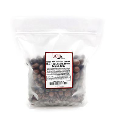 LaetaFood Bridge Mix Candy: Chocolate Covered Nuts, Raisins, Brittles, Caramels & Malt Balls - 2lb Bulk Bag - Buy Online on GoSupps.com