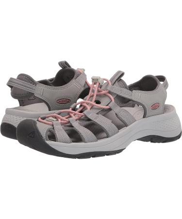 KEEN Women's Astoria West Closed Toe Sandals 9 - Grey/Coral | Comfort and Style - Buy Online on GoSupps.com