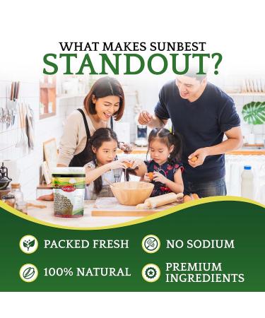 Sunbest Natural Unsalted Sunflower Kernels Snack Pack - Raw Vegan Non-GMO Kosher Seeds in Resealable Bag - 3 lbs - Buy Online on GoSupps.com