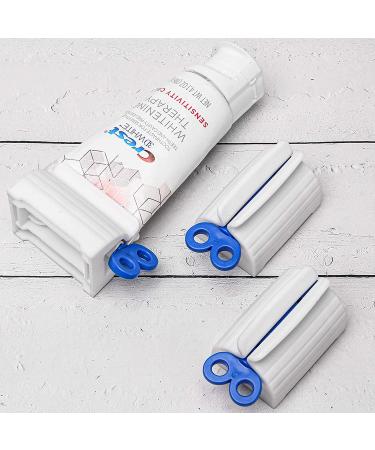 Asqraqo 3-Piece Tube Toothpaste Squeezer Set with Rolling Holder - Blue - Buy Online on GoSupps.com