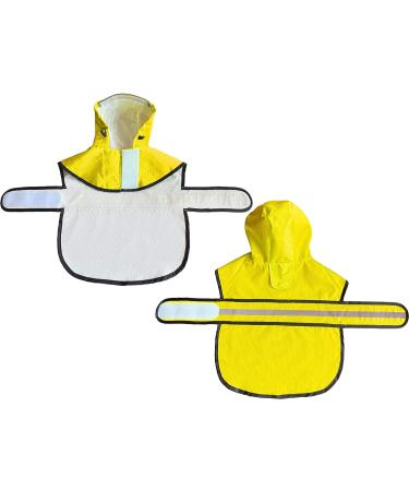 Dog Raincoat Waterproof Reflective Slicker - Medium Yellow - For Small Medium Large Dogs - Buy Online on GoSupps.com