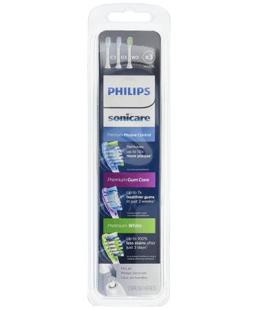 Philips Sonicare Variety Pack Replacement Toothbrush Heads - 3 Pack C3 Plaque Control, G3 Gum Care & W3 Premium White - HX9073/65 - Buy Online on GoSupps.com