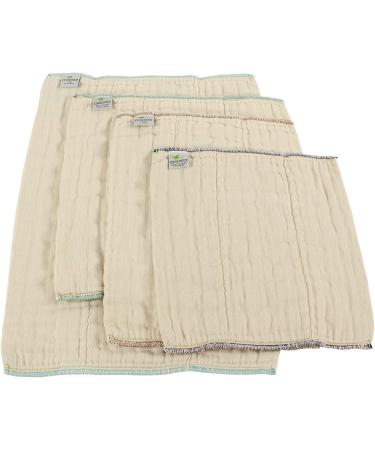 OsoCozy Organic Cotton Prefold Cloth Diapers - Small Size 1 (6pk) | Super-Soft, Absorbent, Durable | Unbleached Natural Color | Fits 7-15 Lbs - Buy Online on GoSupps.com
