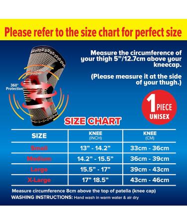 3D X-TYPE Knee Support - Copper Infused Compression Brace for Men & Women | Relieve Running Pain ACL Meniscus Tears & Arthritis - Buy Online on GoSupps.com