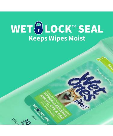 Extra Gentle Dog Wipes with Witch Hazel - Fragrance-Free, 30 Ct Pouch - Buy Online on GoSupps.com