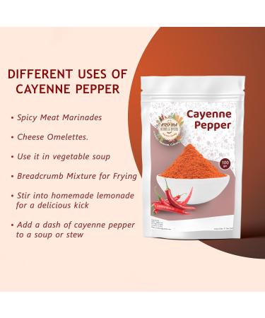 Premium Quality 100gm Ground Cayenne Pepper - Hot and Fiery Red Pepper Powder - Buy Online on GoSupps.com