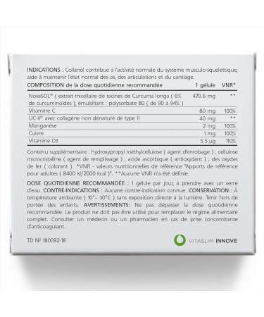Collanol Innovation in Healthy Joint Care Liquid Formula in a Double Capsule 3D Collagen + Micellar Extract of Turmeric Roots 1 Capsule/Day (1 Pack) - Buy Online on GoSupps.com