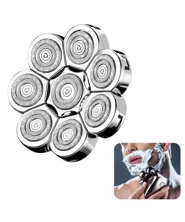 8D Head Shaver Replacement Heads Universal Shaver Replacement Blades for Men Compatible with Electric Head Shavers and Rotary Razors Easy to Install Beard Trimmer Accessories Wet and Dry Use