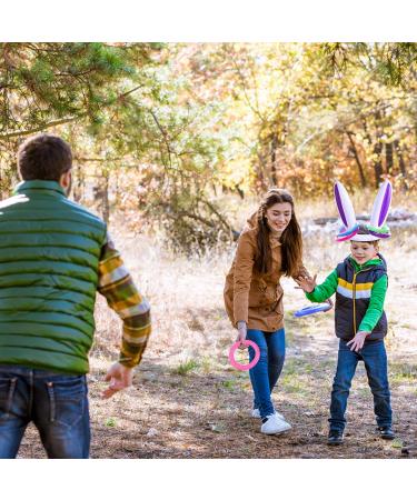 Inflatable Bunny Easter Ring Toss Game - 3 Pack Rabbit Ears Hat with Rings for Kid's Fun - Indoor Outdoor Party Game - Buy Online on GoSupps.com