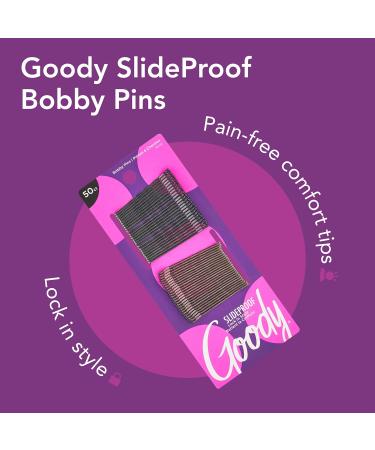 Goody Metallic Bobby Pins - 50 Count Black - 2 Inch Pin | Hair Accessories for Styling and Securing Hair | Pain-Free Hold for All Hair Types - Buy Online on GoSupps.com