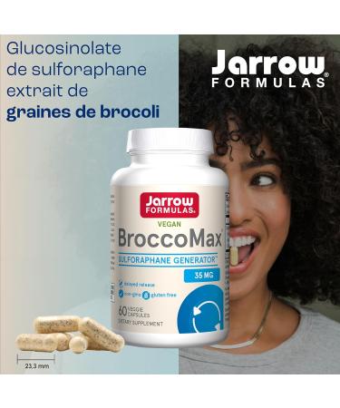 Jarrow Formulas BroccoMax with Broccoli Seed Extract 60 Vegan Lab Tested Vegetarian Gluten Free Non-GMO - Buy Online on GoSupps.com