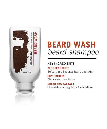 Billy Jealousy Beard Wash - 8 fl oz (236 ml) | Gentle Cleansing for Stylish Beards - Buy Online on GoSupps.com
