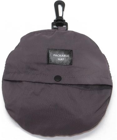 CAMSTIC Packable Sun Protection Waterproof Outdoor Bucket Hat in Grey - Perfect for Outdoor Activities - Buy Online on GoSupps.com