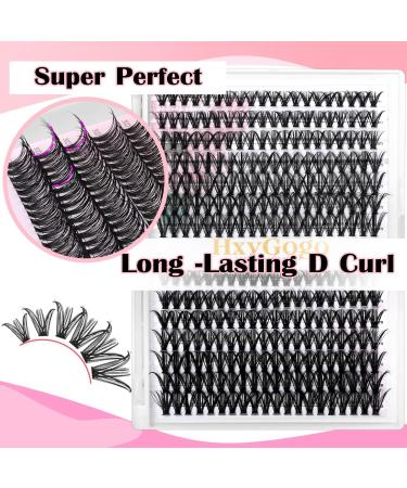 HxyGogo DIY Wispy Clusters Lash Extensions 280 pcs - Natural Look, Reusable Individuals - 30D-40D - Buy Online on GoSupps.com