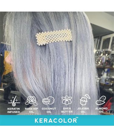 Keracolor Clenditioner Hair Dye - Semi Permanent Color Depositing Conditioner (Silver Blue) - 12 Fl Oz - Cruelty-Free - 20 Colors Available - Buy Online on GoSupps.com