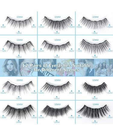 Besnel Magnetic Eyelashes and Eyeliner Kit - 12 Pairs Premium 3D/5D Magnetic Eyelashes with Tweezers and 2 Tubes of Magnetic Eyeliner - Reusable, Easy to Apply, No Glue Needed - Natural Look for Women and Girls - Buy Online on GoSupps.com