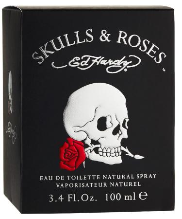 Ed Hardy CHRISTIAN AUDIGIER Skulls & Roses FOR MEN 3.4 oz Eau De Toilette Spray Fresh Rose Sandalwood 3.4 Fl Oz (Pack of 1) - Buy Online on GoSupps.com