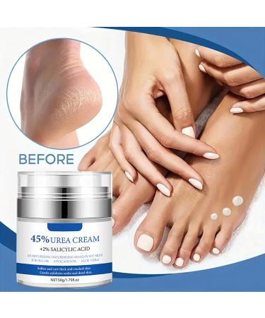Urea Cream 45 with 2 salicylic acid shea butter foot cream healing foot lotion for dry cracked skin and rough callused feet moisturizing for the foot care of men and women 50 ml - Buy Online on GoSupps.com