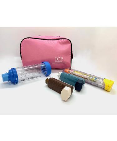 Ice Medical Inhaler Bag - Medium, Pink | Convenient & Stylish Storage Solution - Buy Online on GoSupps.com