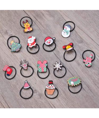 Frcolor 14Pcs Christmas Hair Ties - Santa Claus Elastic Bands & Ponytail Holders for Girls & Women - Buy Online on GoSupps.com