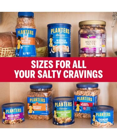 Planters Dry Roasted Peanuts 34.5 oz - Sea Salt, Pack of 3, Heart Healthy Kosher Snack - Buy Online on GoSupps.com
