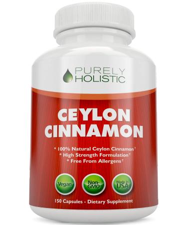 Ceylon Cinnamon Capsules 1500mg  150 Cinnamon Capsules Vegetarian & Vegan - 75 Day Supply (25% More)  True Sri Lanka Ceylon Cinnamon Supplement