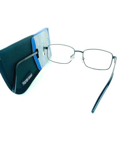 Foster Grant Men's Titanium Reading Glasses T23 Gun +1.50 | Durable & Stylish Eyewear for Clear Vision - Buy Online on GoSupps.com
