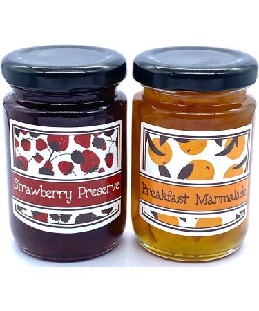 Shortbread Biscuit - Breakfast Marmalade and Strawberry Preserve Jam or Lemon Curd and Strawberry Perserve Selection Gift Set (Strawberry Preserve & Breakfast Marmalade) - Buy Online on GoSupps.com
