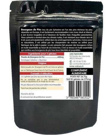 NAKURU | Pine Bud | Power Range | Made in France | The Master of Light | (90 Capsules of 275 mg/Net Weight: 24.5 g) - Buy Online on GoSupps.com