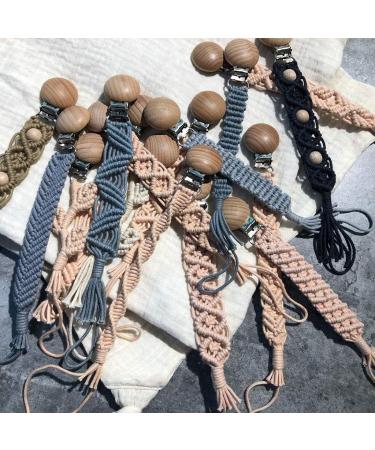 WT-DDJJK Pacifier Chain | Crochet Pacifier Clip | BPA-Free DIY Nipple Holder | Woven Cotton Rope | Safe & Stylish Baby Accessory - Buy Online on GoSupps.com