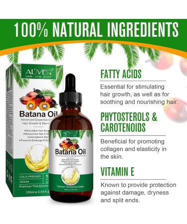 120ml Batana Oil for Hair Growth Raw Batana Oil Organic Strengthening and Thickening Hair Repair Damaged Hair Nourishes Scalp Natural Batana Oil for Hair Skin & Nails 4.04 fl.oz - Buy Online on GoSupps.com