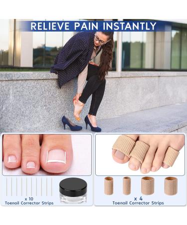 Professional Ingrown Toenail Treatment Kit - Includes Toenail Corrector, Tweezer, Strips, Braces, and Patches - Buy Online on GoSupps.com