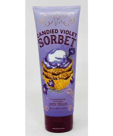 Bath & Body Works Signature Collection Ultra Shea Body Cream 8 Ounce (Candied Violet Sorbet)