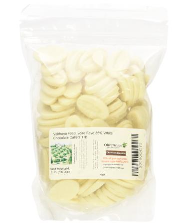  Valrhona Premium French Baking Creamy White Chocolate Discs  (Feves) IVOIRE 35% Cacao. Easy Melt and Tempering. Hints of Vanilla & Warm  Milk. For Sauces, Mousses, Frostings and Candies 1kg (Pack