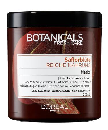 Botanicals deep -caring hair mask Fresh Care Saflor blossom rich nutrition mask for dry hair without silicones 1 Pack (1 x 200 ml)