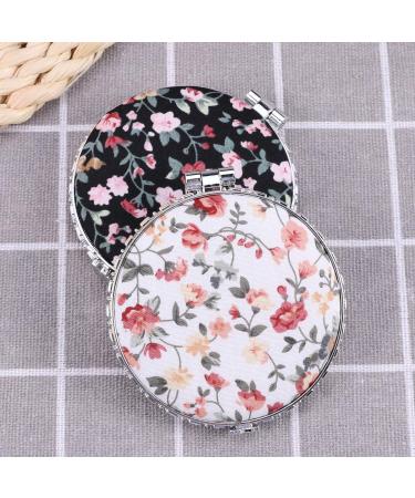 Lurrose Vintage Double Sided Compact Mirror - Portable Antique Round Cosmetic Mirror | 2 Pieces - Buy Online on GoSupps.com