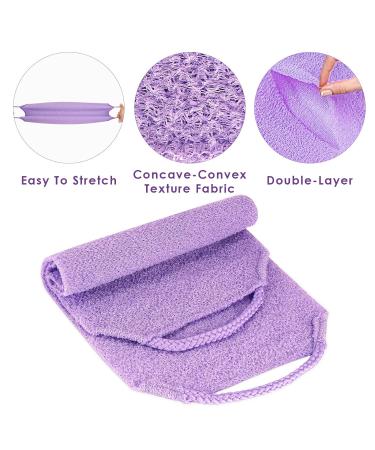 Linkidea 8 Pack Stretchable Exfoliating Towels with Handles - Wholesale Bulk Pack for Deep Cleansing Body Shower - Buy Online on GoSupps.com