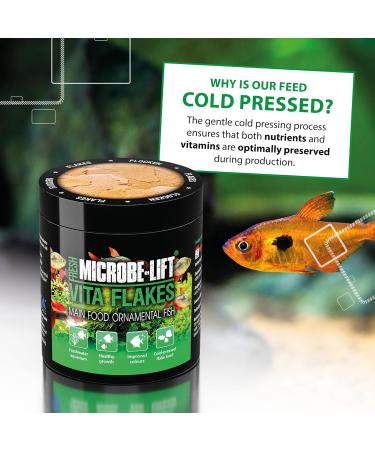 Microbe-Lift Vita Flakes - 1000 ML - Complete Food in High Quality Flakes promotes the health and vitality of Fish in Freshwater Aquariums. - Buy Online on GoSupps.com