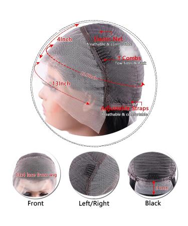 22 Inch Straight Human Hair Lace Front Wig | HD Transparent Lace Frontal Wig with Baby Hair | Pre Plucked & Glueless | Natural Color - Buy Online on GoSupps.com