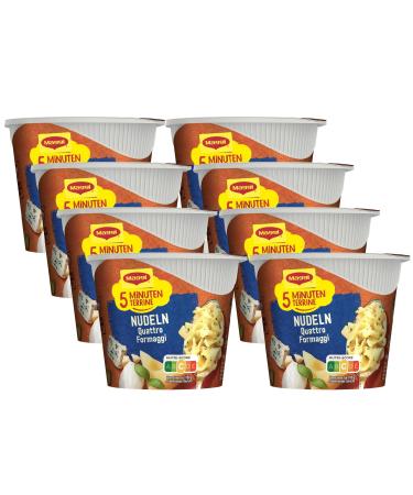 MAGGI 5 Minute Terrine Pasta Quattro Formaggi pack of 8 (8 x 58g) Quattro Formaggi 58 g (pack of 8)