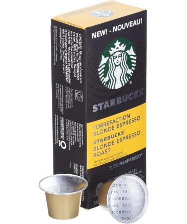 Starbucks by Nespresso Blonde Espresso Roast Nespresso Coffee Capsules Original Line Compatible 5 X 10 Nespresso Coffee Pods 50 Count Blonde Espresso 10 count (Pack of 5) - Buy Online on GoSupps.com