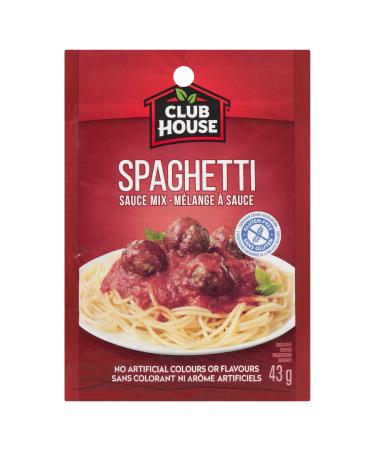 Club House Dry Sauce/Seasoning/Marinade Mix Spaghetti 43g Case Pack 12 Count Cheddar Cheese 43 g (Pack of 12)
