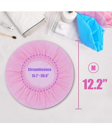 myHomeBody Reusable Plastic Shower Cap Set of 6 - Men and Women Hair Covers - Size M, Blue Purple Pink - Buy Online on GoSupps.com