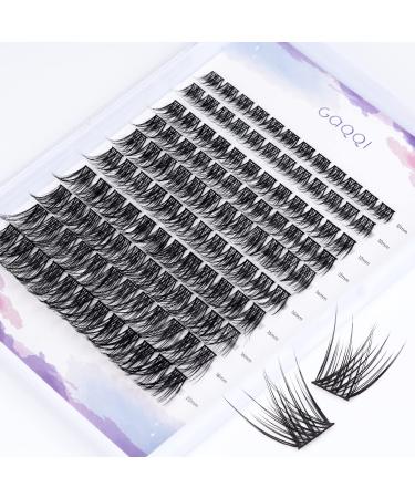 GAQQI DIY Lash Clusters 120 PCS C Curl Individual Lash Extension Wisps Mixed Length 10-20mm Soft Cotton Wide Band Mink Lashes Volume Natural Look Eyelashes Cluster Makeup at Home(Honey 10-20mm C Curl) GQ03 C  10-20mm Mix